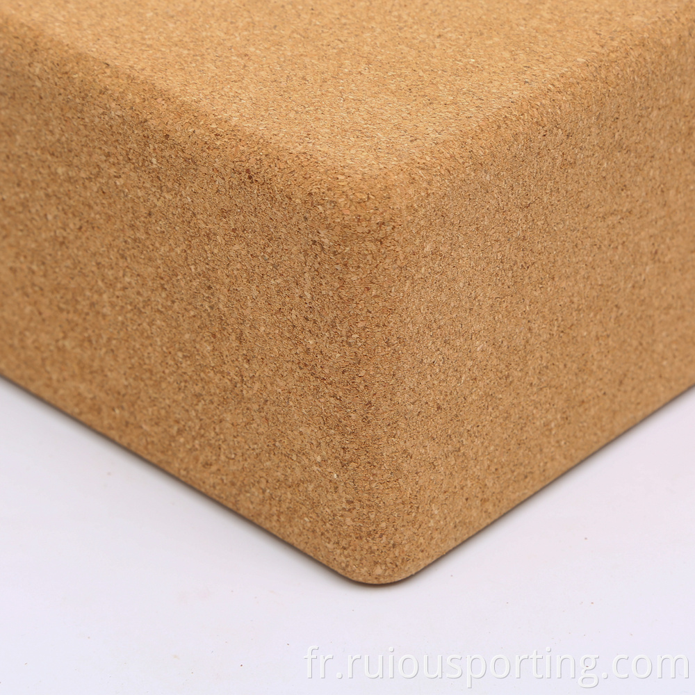 rubber cork yoga mat blocks set natural